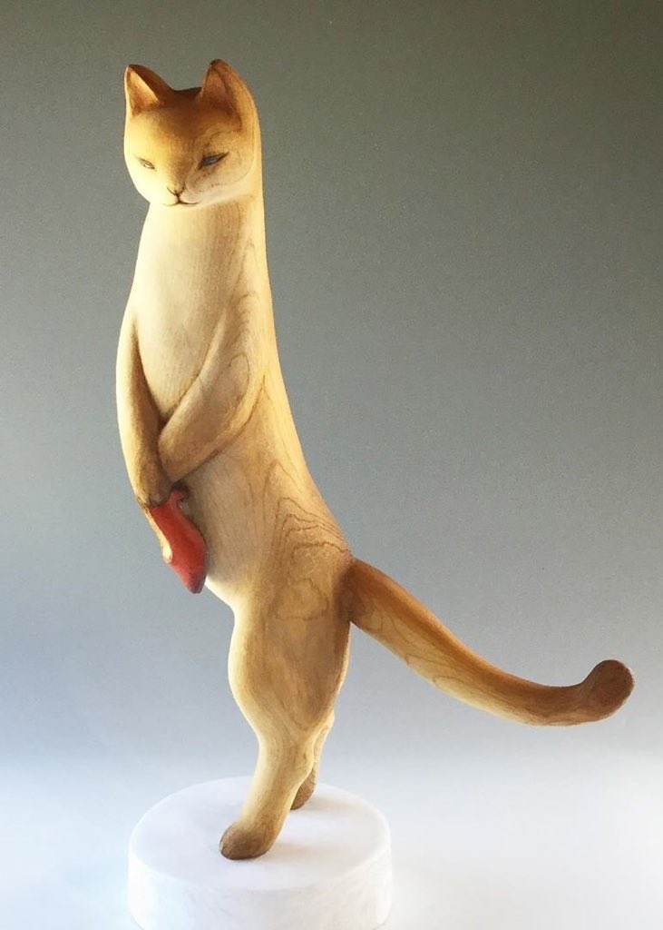 Wooden sculpture by Nikichi (Akihiko Yoshida)
