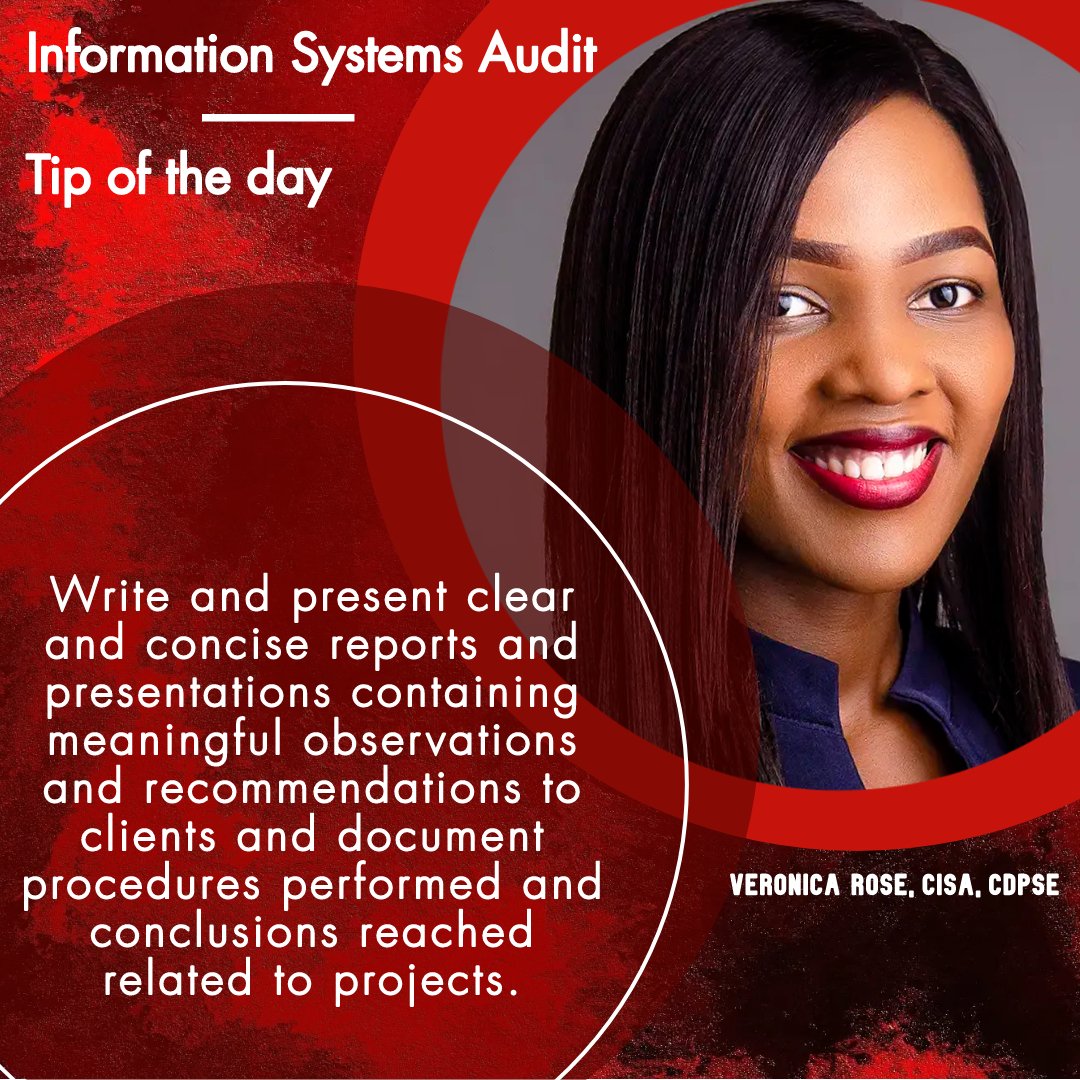 veronrose4's tweet image. #informationsystemsauditor #CISA #isauditor
