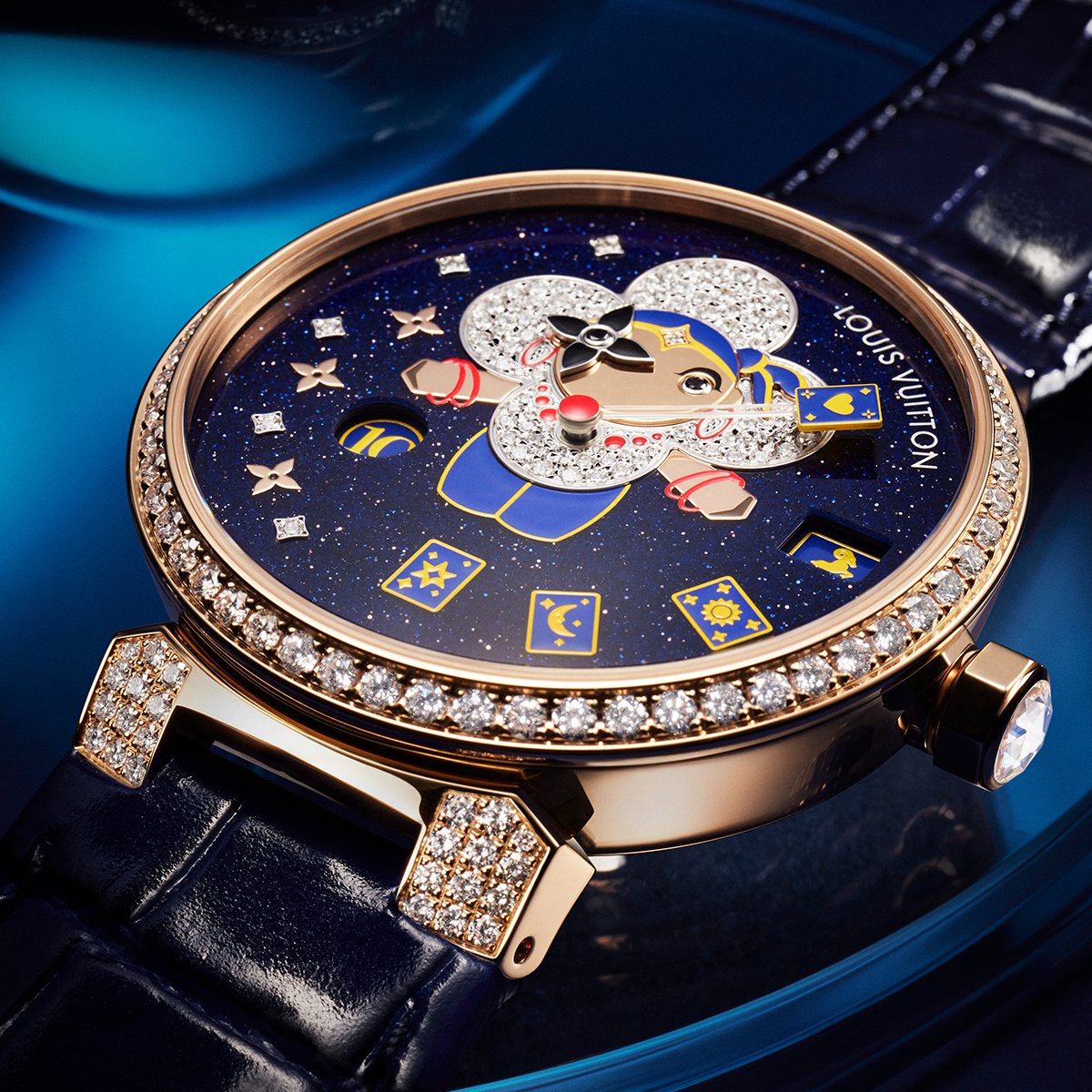 Louis Vuitton on X: Introducing the Tambour Slim Vivienne Jumping Hour.  #LouisVuitton's enigmatic mascot appears in a series of three precious and  playful High Watchmaking creations. Discover the timepieces at   #LVWatches