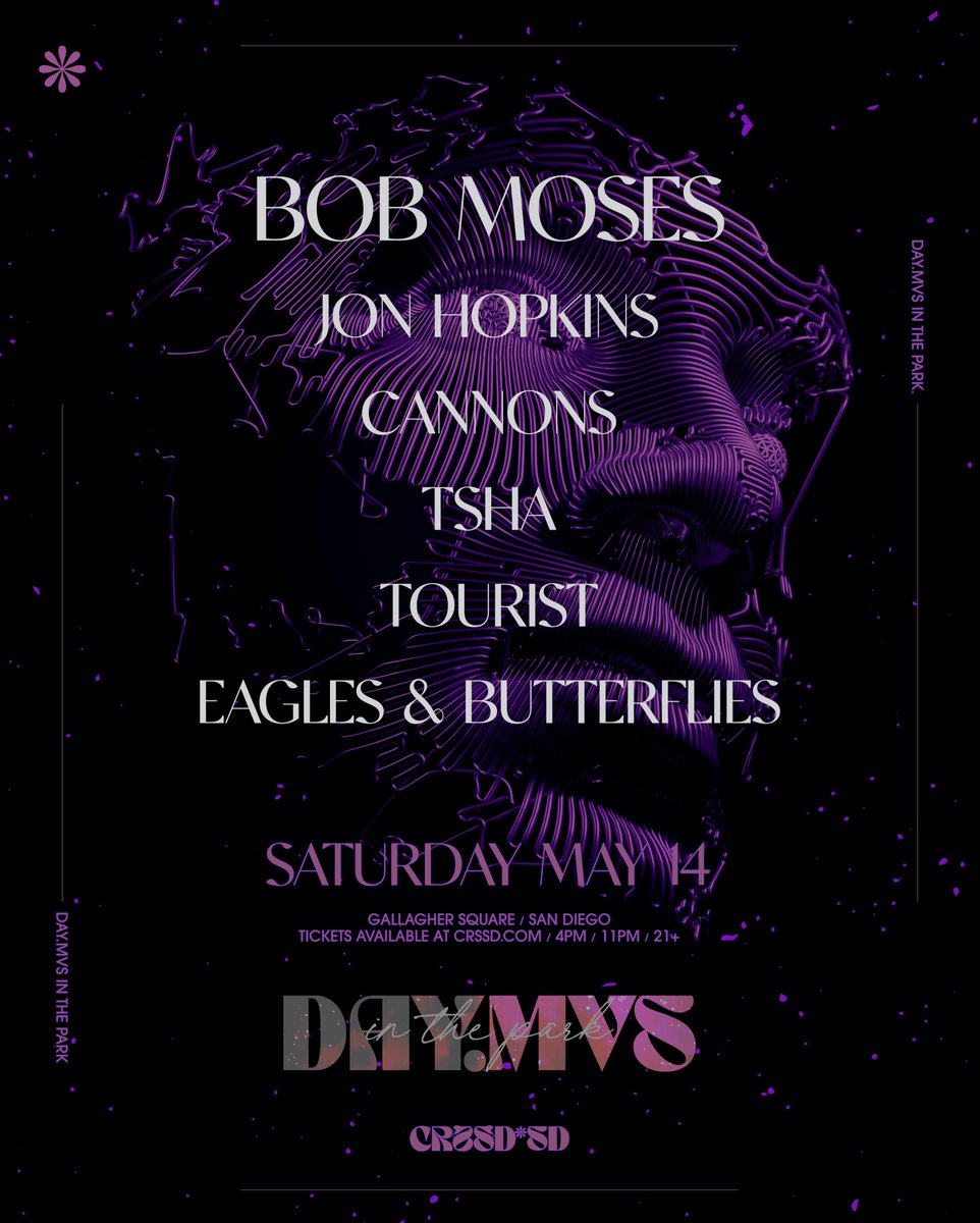 Bobmosesmusic's tweet photo. SAN DIEGO - Presale for #DAYMVS starts now! Grab your tickets at https://t.co/9I0TfTVNR1 https://t.co/X8hsrpH4ji