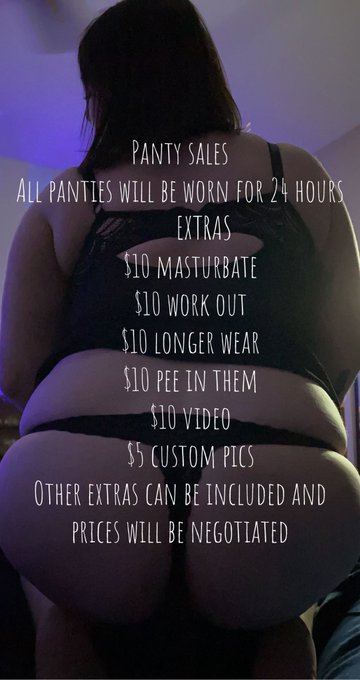 Are you looking to buy some panties 💋 #pantypics #forsale #bbw #curvy #plussize #allnatural #sellingnudes<a href="/tag/pantypics"class="tags">#pantypics</a><a href="/tag/allnatural"class="tags"><span>#allnatural</span></a><a href="/tag/curvy"class="tags"><span>#curvy</span></a><a href="/tag/sexy"class="tags"><span>#sexy</span></a><a href="/tag/tattoo"class="tags"><span>#tattoo</span></a><a href="/tag/inked"class="tags"><span>#inked</span></a><a href="/tag/porn"class="tags"><span>#porn</span></a>