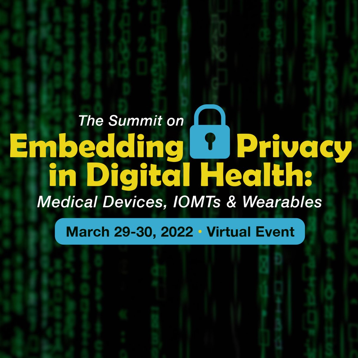 Summit on Embedding Privacy in Digital Health (@privacydhsummit) on Twitter photo George Jackson, Jr. <a href="/ClearwaterHIPAA/">Clearwater</a> to speak on privacy in digital health from the patient perspective at the Summit on Embedding Privacy in Digital Health, to be held virtually on March 29-30. Event website: ain.events/privacydigital…
#digitalhealth #medicaldevices #privacy George Jackson, Jr. <a href="/ClearwaterHIPAA/">Clearwater</a> to speak on privacy in digital health from the patient perspective at the Summit on Embedding Privacy in Digital Health, to be held virtually on March 29-30. Event website: ain.events/privacydigital…
#digitalhealth #medicaldevices #privacy