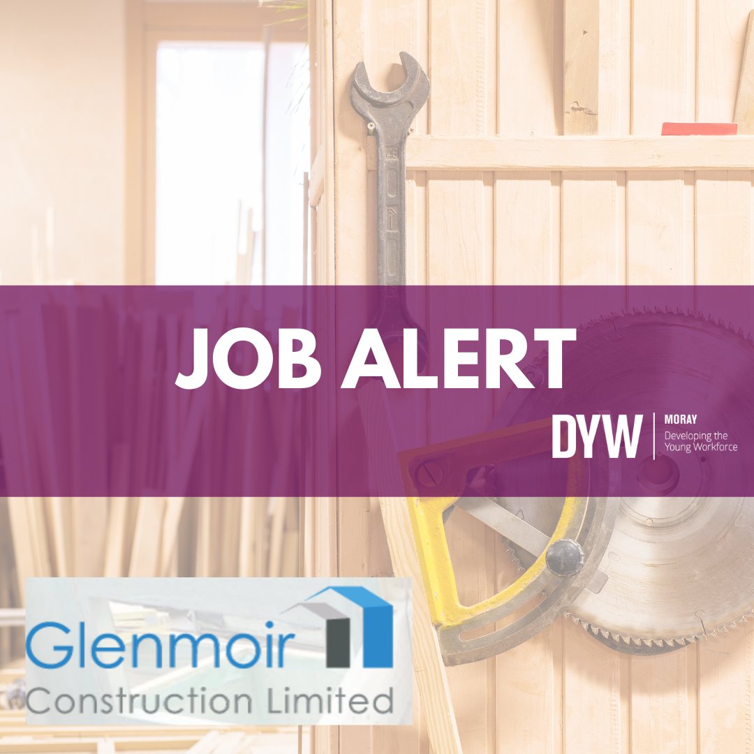 DYWMoray's tweet photo. 🔧 APPRENTICESHIP OPPORTUNITIES 🔧

Glenmoir Construction Ltd are looking to recruit 3 Joinery Apprentices to join the team in Keith!

For more details, check out our website. 👇https://t.co/JIsVDmnJEO

@JCPinNorthScot @Moraypathways https://t.co/VKukGgCAIh