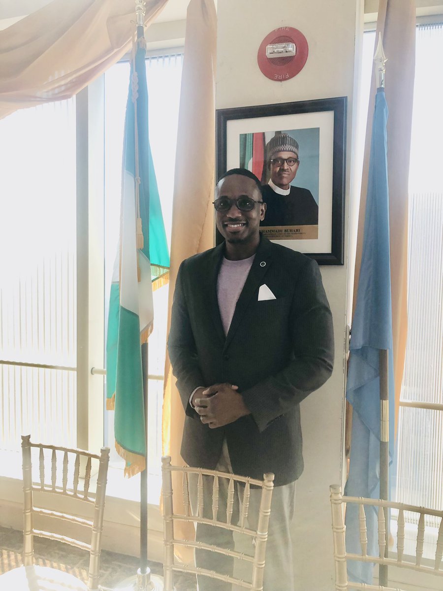 MrSaikouCamara's tweet photo. Met with the Nigerian Ambassador to the UN and introduced him to a friend, John Nathan Henderson nicknamed Big John, former defensive tackle who played ten seasons with the Jaguar’s (NFL) and his business team who have a huge interest in Africa. 

#WeHaveAContinentToBuild https://t.co/J3wcfEgUPY