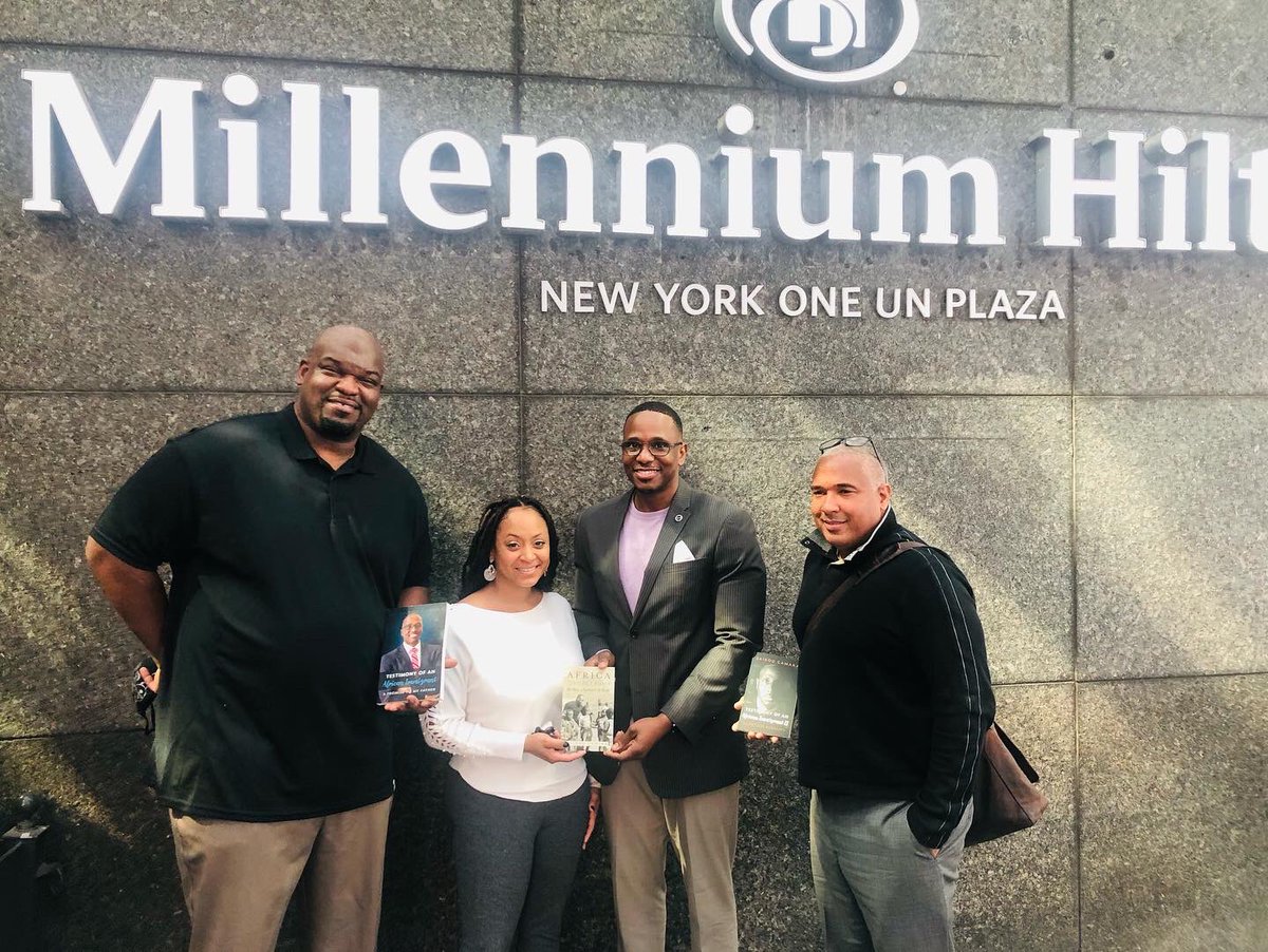 MrSaikouCamara's tweet photo. Met with the Nigerian Ambassador to the UN and introduced him to a friend, John Nathan Henderson nicknamed Big John, former defensive tackle who played ten seasons with the Jaguar’s (NFL) and his business team who have a huge interest in Africa. 

#WeHaveAContinentToBuild https://t.co/J3wcfEgUPY