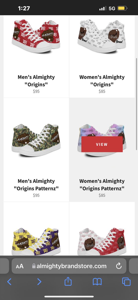 ❗️ The Almighty Origins Kicks has dropped ❗️

The wait is finally over and the Almighty Origins Shoes are available on the site. We have multiple colorways with sizes that are Mens 5-13 and Women 5-12.

AlmightyBrandStore.com  
The Almighty Brand
#BeAlmighty👊🏾