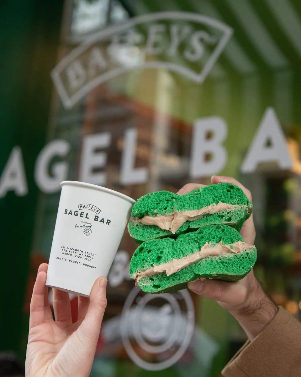 Ess A Bagel Inc Ad We Re Thrilled To Officially Partner With Baileysus To Kick Off Our St Patrick S Day Celebrations At The Baileys Bagel Bar Featuring Ess A Bagel Pop Up Located At 251 Elizabeth