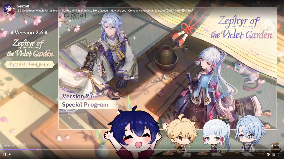 kevzo8's tweet photo. I had a fun stream today as usual~
- Joined the hosts of 2.6 Special Program (~˘▾˘)~
- Finally pulled an Amos Bow! Lost but happy for my Ganyu <3
- Had awesome ores mining time w/ isekaiDadGamer, jin_yajiba &amp; Aurius~

Thanks to those who stopped by :D
#GenshinImpact #genshintwt https://t.co/Hcz7VlHEnZ