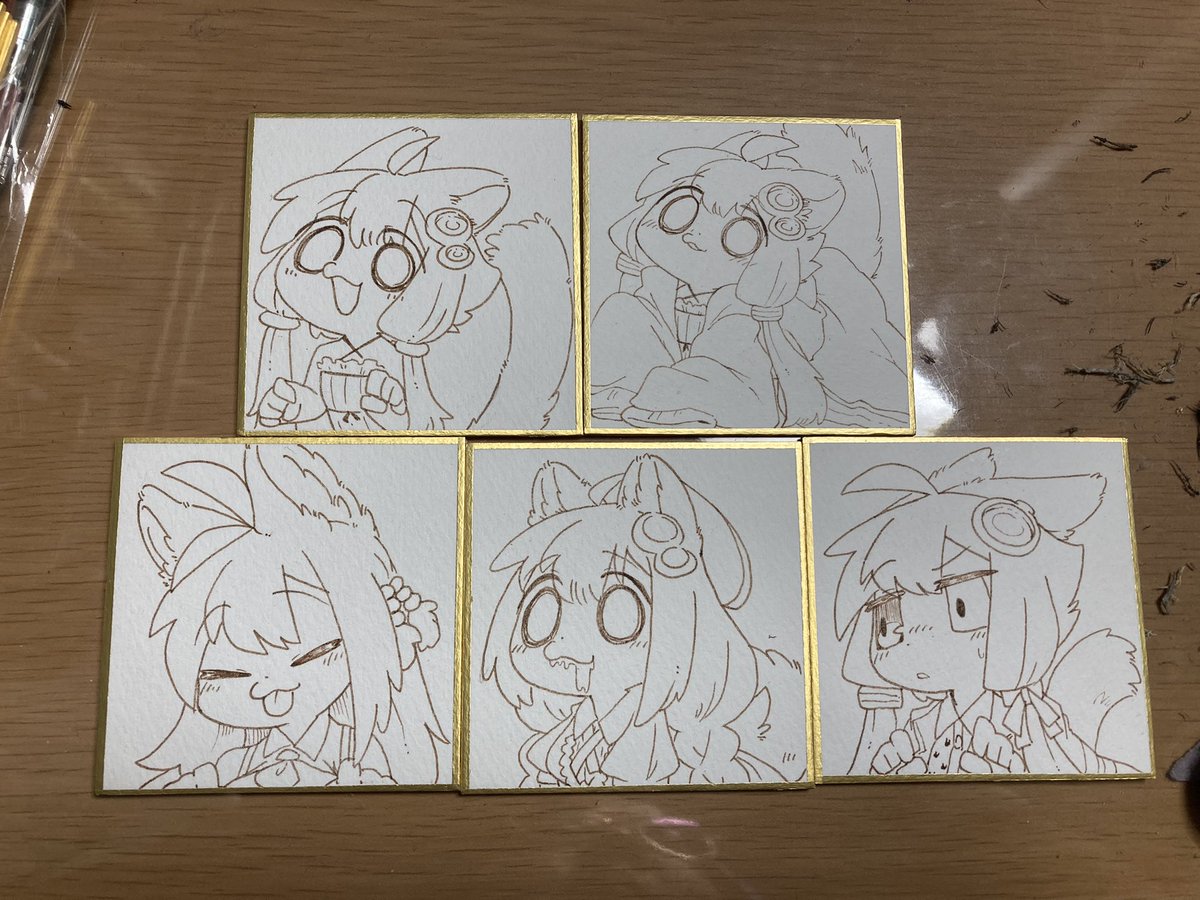 ちっちゃいのもまとめてペン入れして終わり〜! 