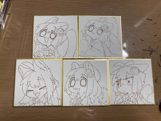 ちっちゃいのもまとめてペン入れして終わり〜! 