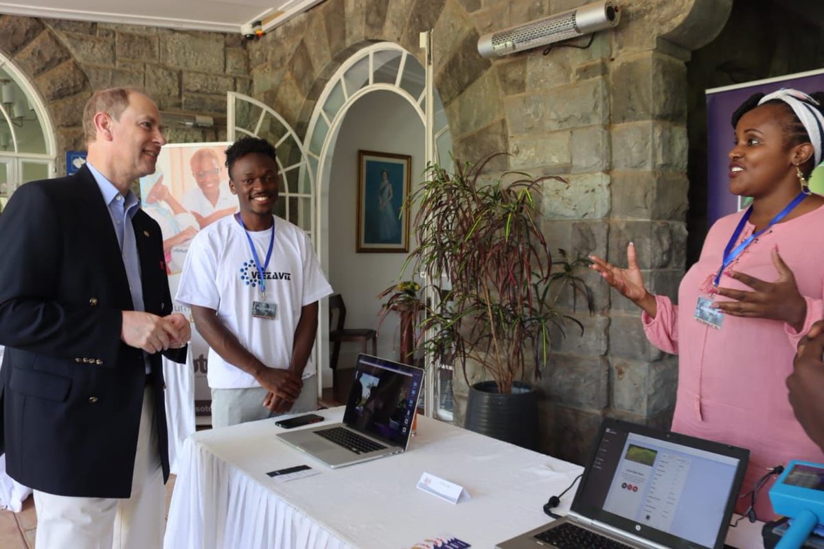 UKinKenya's tweet photo. The Earl of Wessex concluded his visit to 🇰🇪 today where he met young entrepreneurs &amp;  innovators supported through the 🇬🇧 funded Science, Innovation  and Tech programme. 

HRH heard first-hand how the young entrepreneurs have benefited from mentorship to build their business. https://t.co/0WyUGrCHTp