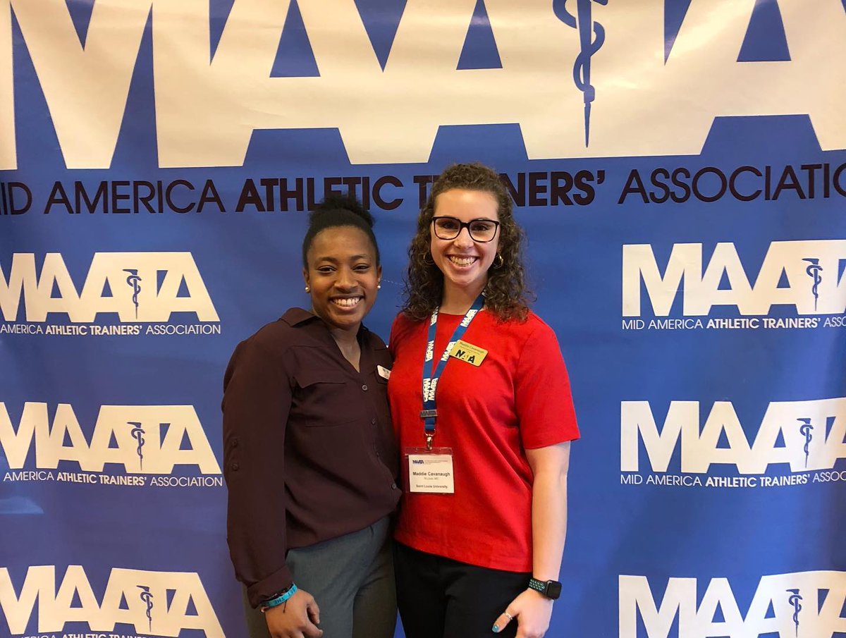 SLU_AT's tweet photo. SLU AT faculty and students are actively engaged at the MAATA Annual Meeting in Omaha, NE with Dr. Kitty Newsham and Katie Sniffen making presentations as well as Claire Love and Maddie Cavanaugh in leadership roles with the Student Leadership Committee! 
#ATsInAction #NATM2022 https://t.co/IpCybWCj7g