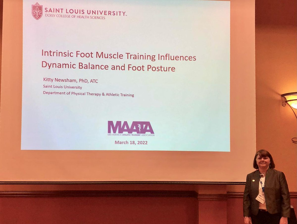 SLU_AT's tweet photo. SLU AT faculty and students are actively engaged at the MAATA Annual Meeting in Omaha, NE with Dr. Kitty Newsham and Katie Sniffen making presentations as well as Claire Love and Maddie Cavanaugh in leadership roles with the Student Leadership Committee! 
#ATsInAction #NATM2022 https://t.co/IpCybWCj7g