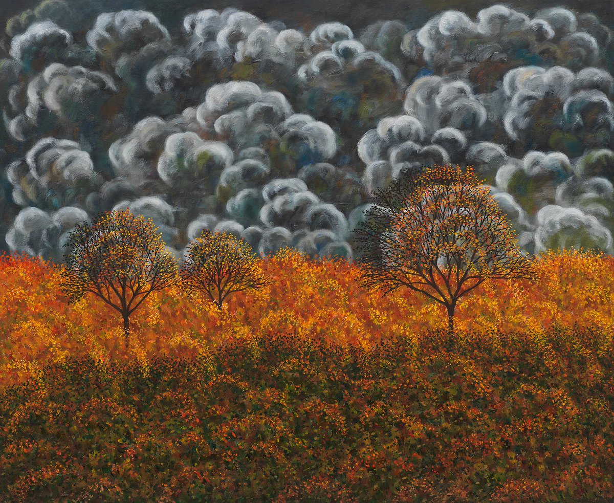 alexberggruen's tweet photo. In #ScottKahn’s 2021 "Autumn Sunset", the #artist repeats bulbous forms in the field, trees, and clouds in reference to persistent waves of emotion.
The Natural World: Part II
March 9-April 13, 2022
https://t.co/FzzgW1nxos
#TheNaturalWorld #PartII #AlexanderBerggruen https://t.co/1Xxdm19BoJ