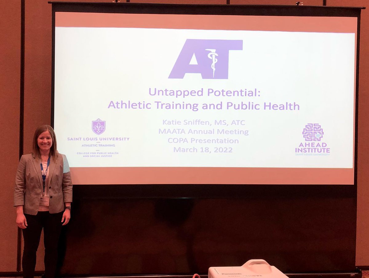 SLU_AT's tweet photo. SLU AT faculty and students are actively engaged at the MAATA Annual Meeting in Omaha, NE with Dr. Kitty Newsham and Katie Sniffen making presentations as well as Claire Love and Maddie Cavanaugh in leadership roles with the Student Leadership Committee! 
#ATsInAction #NATM2022 https://t.co/IpCybWCj7g