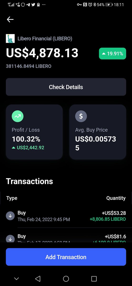 OneDadInCrypto's tweet photo. So I've doubled my money in 6 weeks with $LIBERO according to my @CoinMarketCap portfolio except it's been rebasing so actually I have $9,563 (2% per day) and I've been taking 1% here and there. Crazy.

$FLOKI $SHIB $DOGE $TITANO $MCC #FaaS #Defi3 #bscgems #BSCGem #x1000GEM https://t.co/nacO0ZPpGE