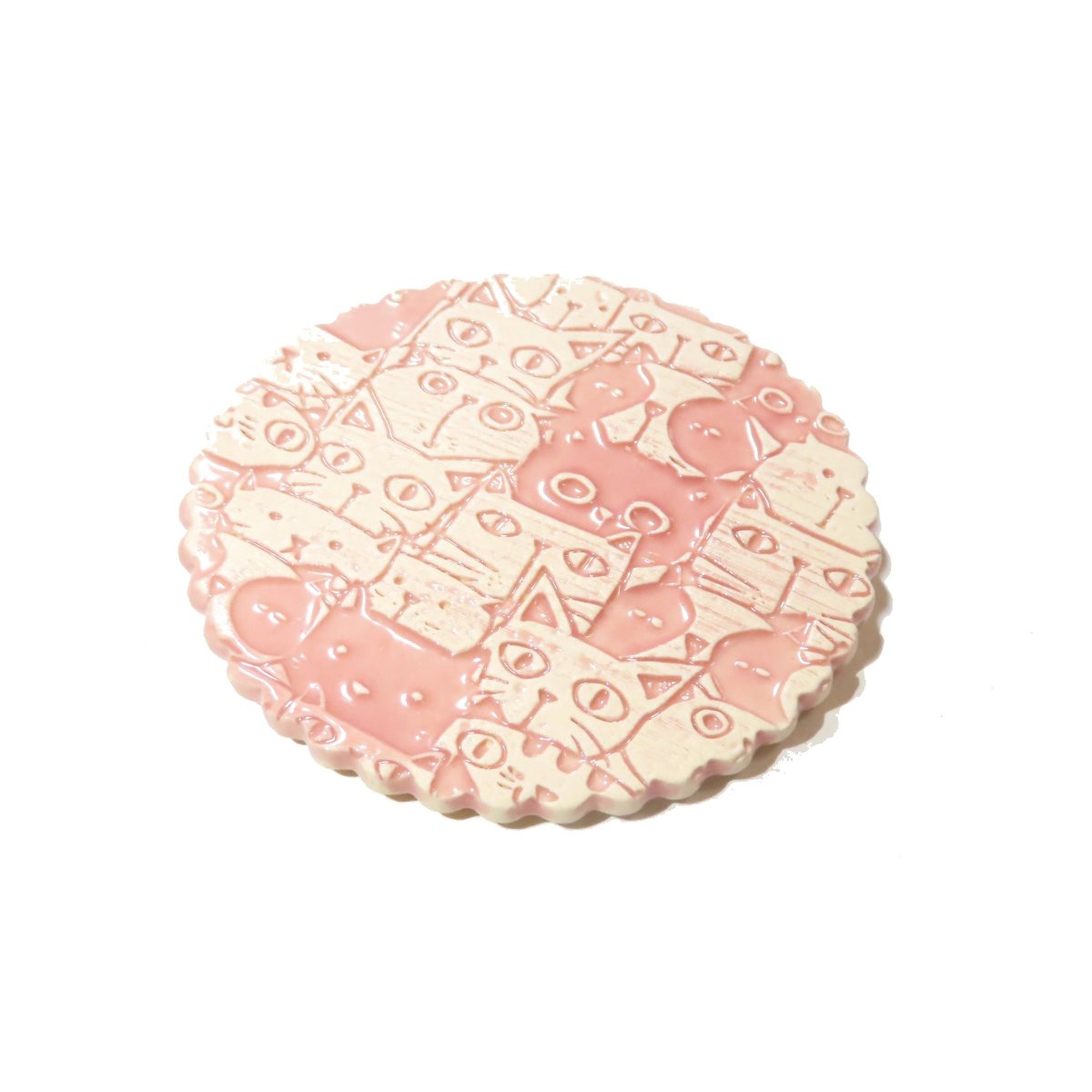 JKCJewelry's tweet photo. Pink Cat Coaster, Feline Ceramic Coaster, Handmade Drink Holder, Kitty Gift, Non Slip Pottery Coaster, Cat Lover, Gift Idea, Set of 4 https://t.co/KCESUgGio2 #ceramics #AbsorbentCoaster https://t.co/utxaAaKeKX