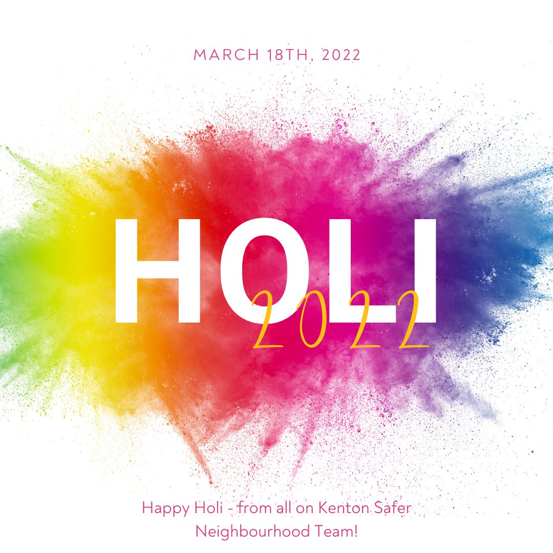 Happy Holi! 
#SNT #Kenton #BeSafe #Holi2022
