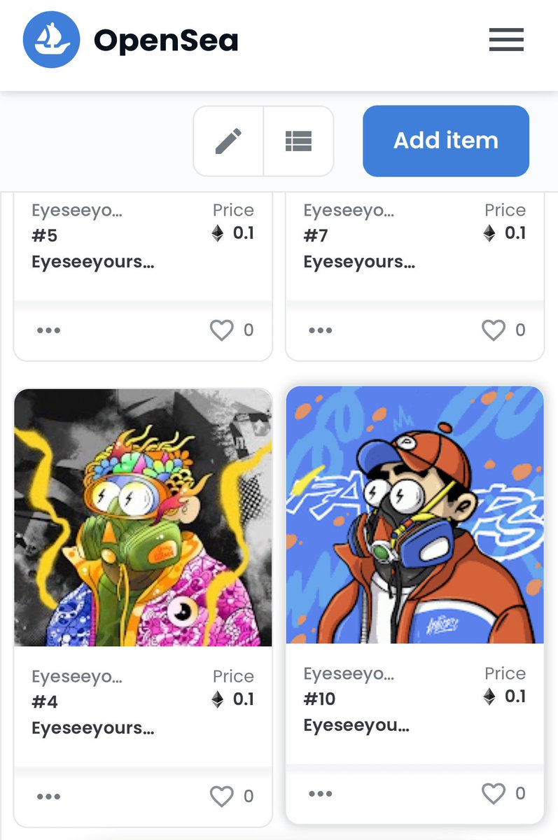 eyelectric_'s tweet photo. Drop @opensea 
“Eyeseeyours Collection” eyelectric pfp project (1/1) collaboration with @COMOLO_ @TanggelaRato @DOODLE_ATTACK @papsiyan @AkromCozter @tebejournal #wacky #ongkogx
Floor price 0,1 eth
-

https://t.co/6EZvDGKHnk

-
Link ☝🏻☝🏻☝🏻
-
#nftart #OpenSeaNFT #eth #eyeseeyours https://t.co/sud8zlNeer