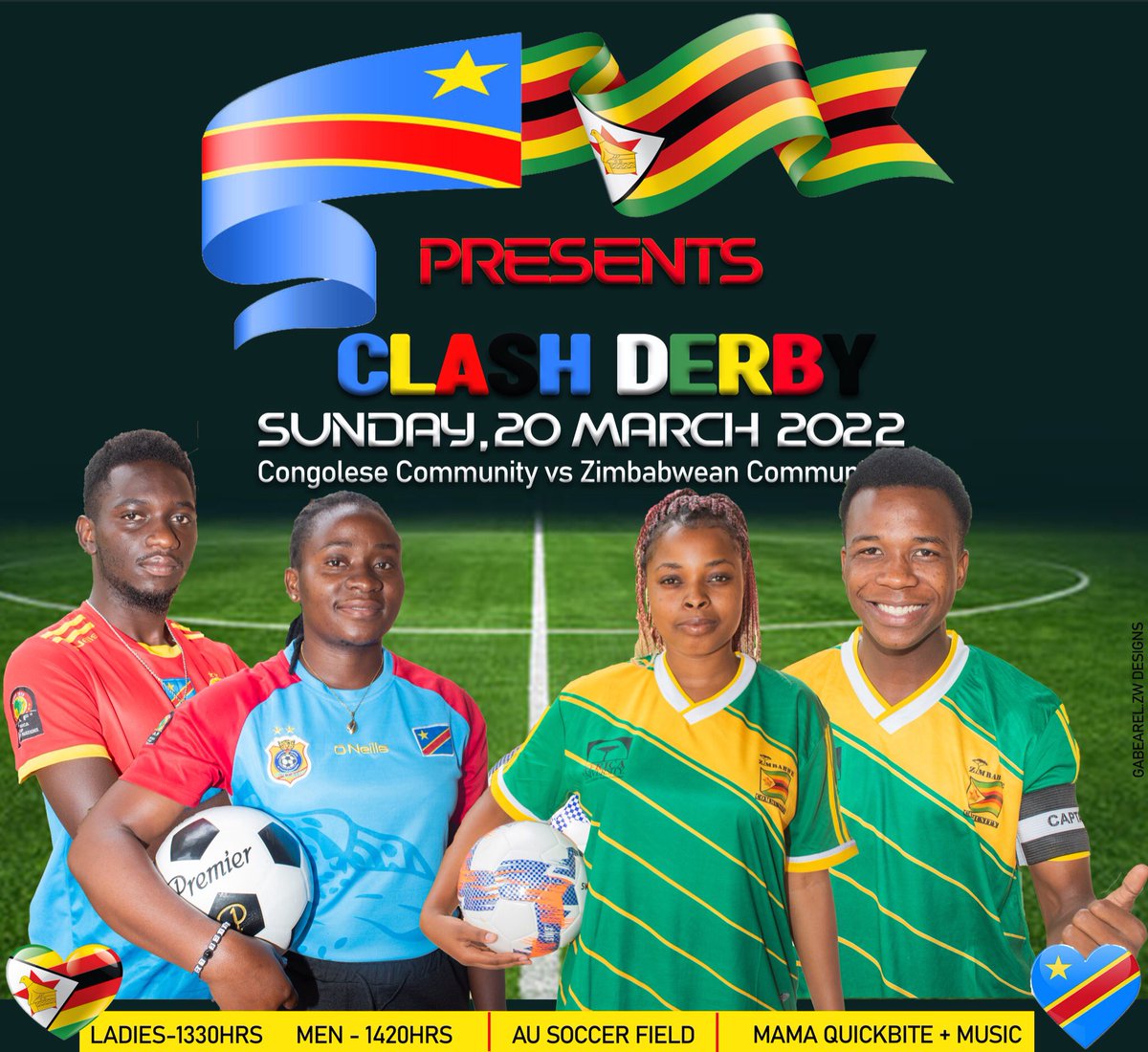 cecau_'s tweet photo. La Communauté Congolaise organise ce Dimanche 20 Mars le « Clash Derby » qui opposera la Communauté Congolaise VS la Communauté Zimbabwéen
Venons tous et supportons nos #Leopards 🐆⚽️🇨🇩 #CECAU #ElokoYaMakasi https://t.co/faxXBA4hUo