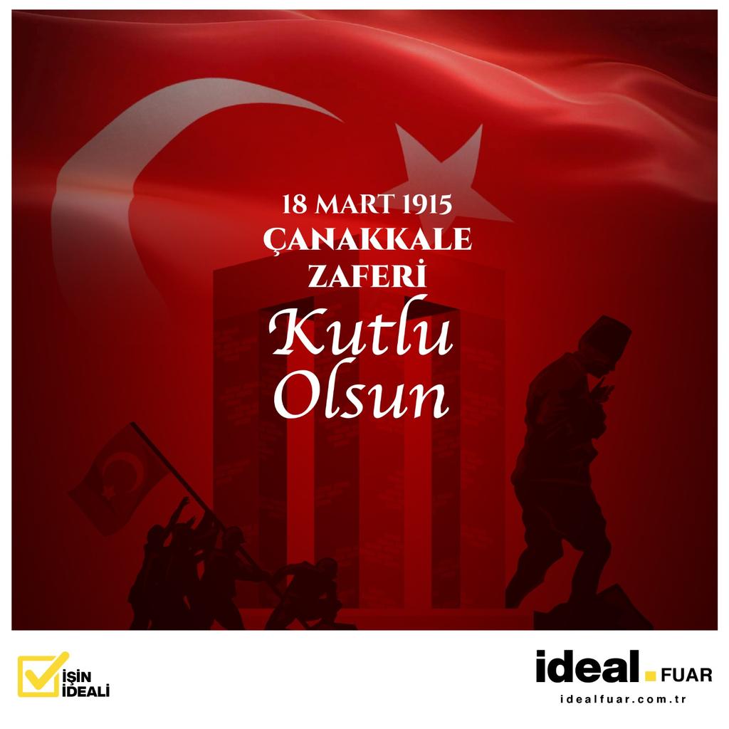 idealfuar's tweet photo. 18 mart Çanakkale Zaferimizin 107.yılı kutlu olsun!

#çanakkalegeçilmez #çanakkalezaferi https://t.co/lNAL2Sldx7