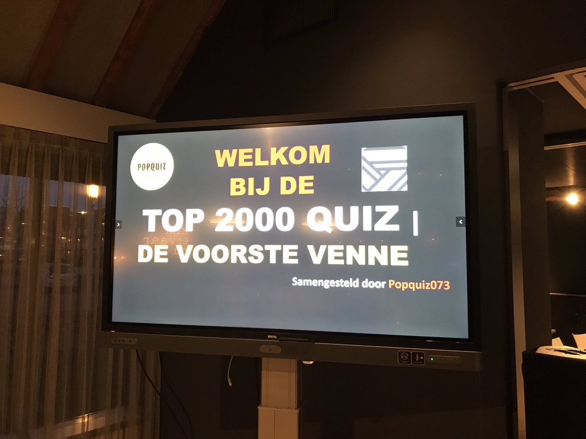 Eindelijk dan toch vanavond de top 2000 kwis