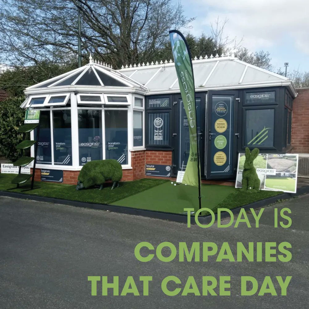 EasigrassLpool's tweet photo. Today is #CompaniesThatCareDay, celebrating companies who care for their team. You can find us at Sefton Meadows Garden Centre, Sefton Lane, Maghull, L30. Come and see us. We'll get the kettle on and tell you all about our fabulous range of #ArtificialGrass #GoArtificial https://t.co/0HGm14sdAl