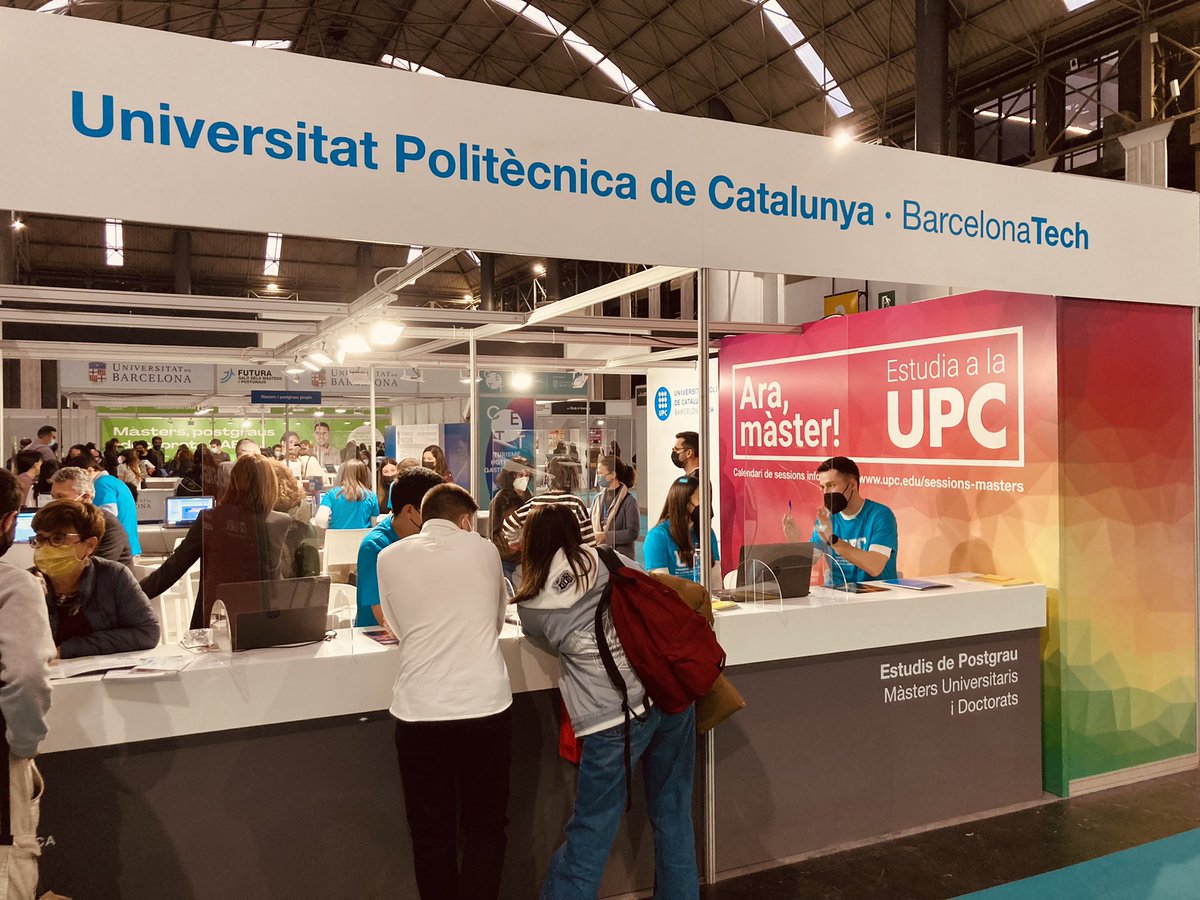 FSoriguera's tweet photo. Màsters de l'@EscolaCaminsUPC, estudis de futur @la_UPC #salofutura https://t.co/vQrjFhXDt0