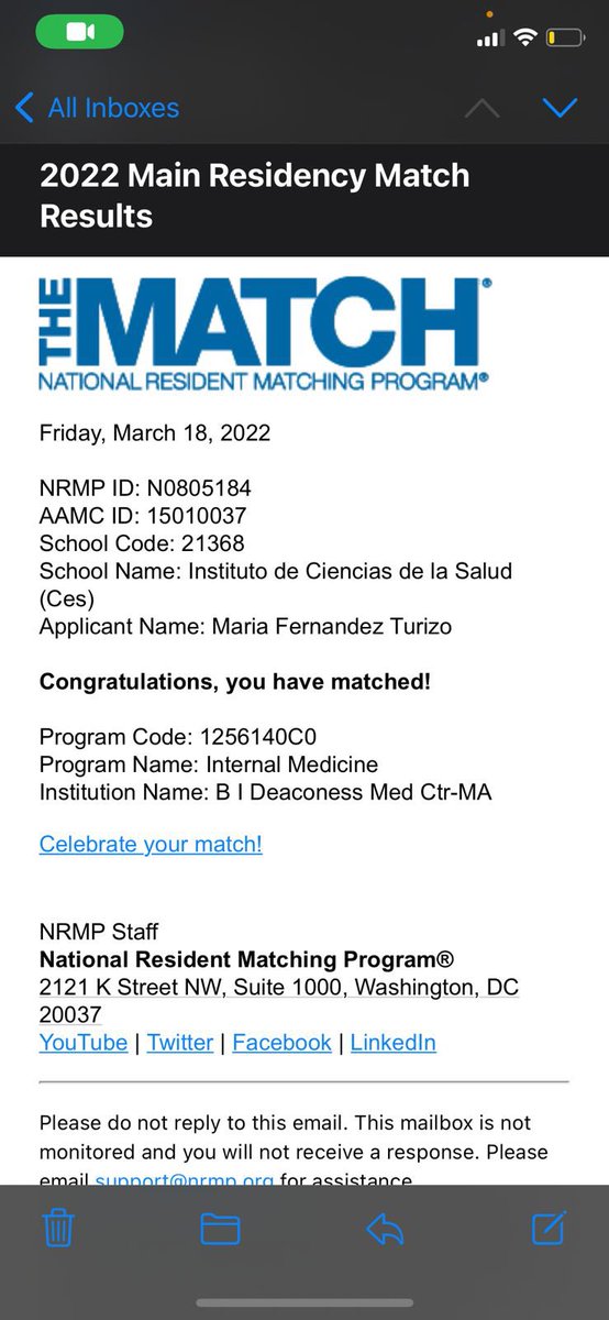 GuilleAndres_M's tweet photo. Que orgullo lo que has logrado, es el fruto tú disciplina y excelencia @mariajfturizo #Harvard #Match202 😍😍😍😍 https://t.co/v5IZFUXJCO