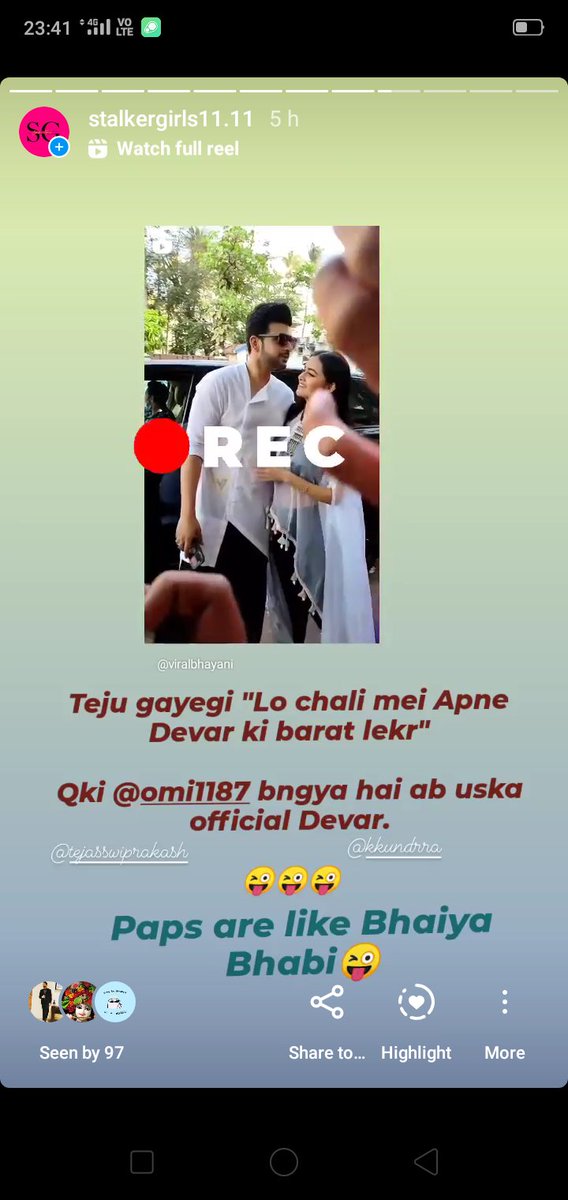 TweetsViaMicky's tweet photo. Omg!!!
Mera yeh Devar puran Omi ne Dekh lia.. @kkundrra mjhe marna mt🤯😂
#TejRan #TejRanFam #DevarGoals https://t.co/q4pdNVU8cA