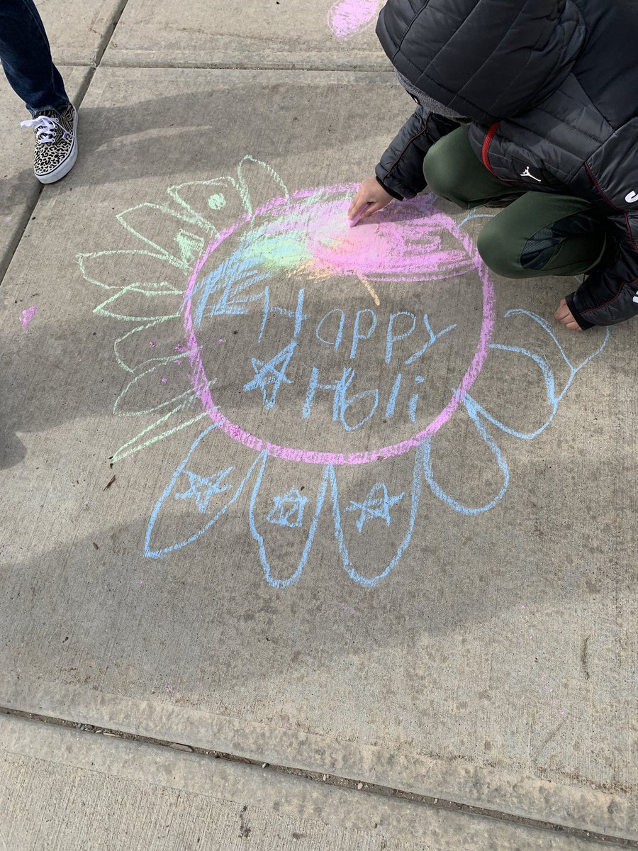 Happy Holi to our Hindu families.  Our grade 1 classes gathered to draw colourful mandalas to celebrate the Festival of Colour, Spring and Love. <a href="/rvsed/">Rocky View Schools</a>