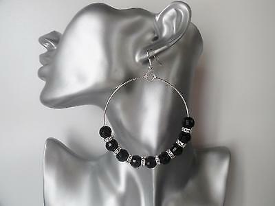Lv2accessorize's tweet photo. Gorgeous large Black bead &amp; diamante silver tone big hoop drop earrings *NEW* https://t.co/Hfaww7gw0N https://t.co/7QZ58gZYs1