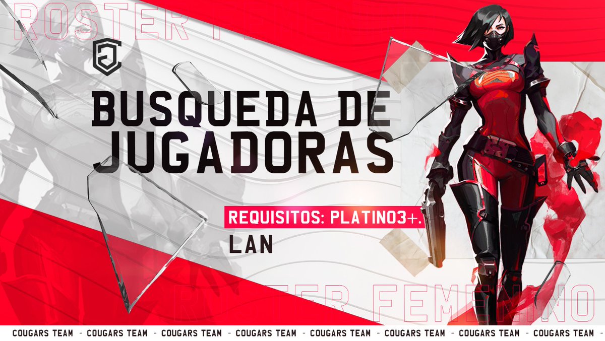 #BusquedaEsports #valorantgirls

¡TE ESTAMOS BUSCANDO!

👉Estamos buscando chicas con ganas de formar un equipo competitivo. Si eres de LAN, comunícate con nosotros vía MD para obtener más info.

Se agradecen etiquetas y RTs ❤️❗️