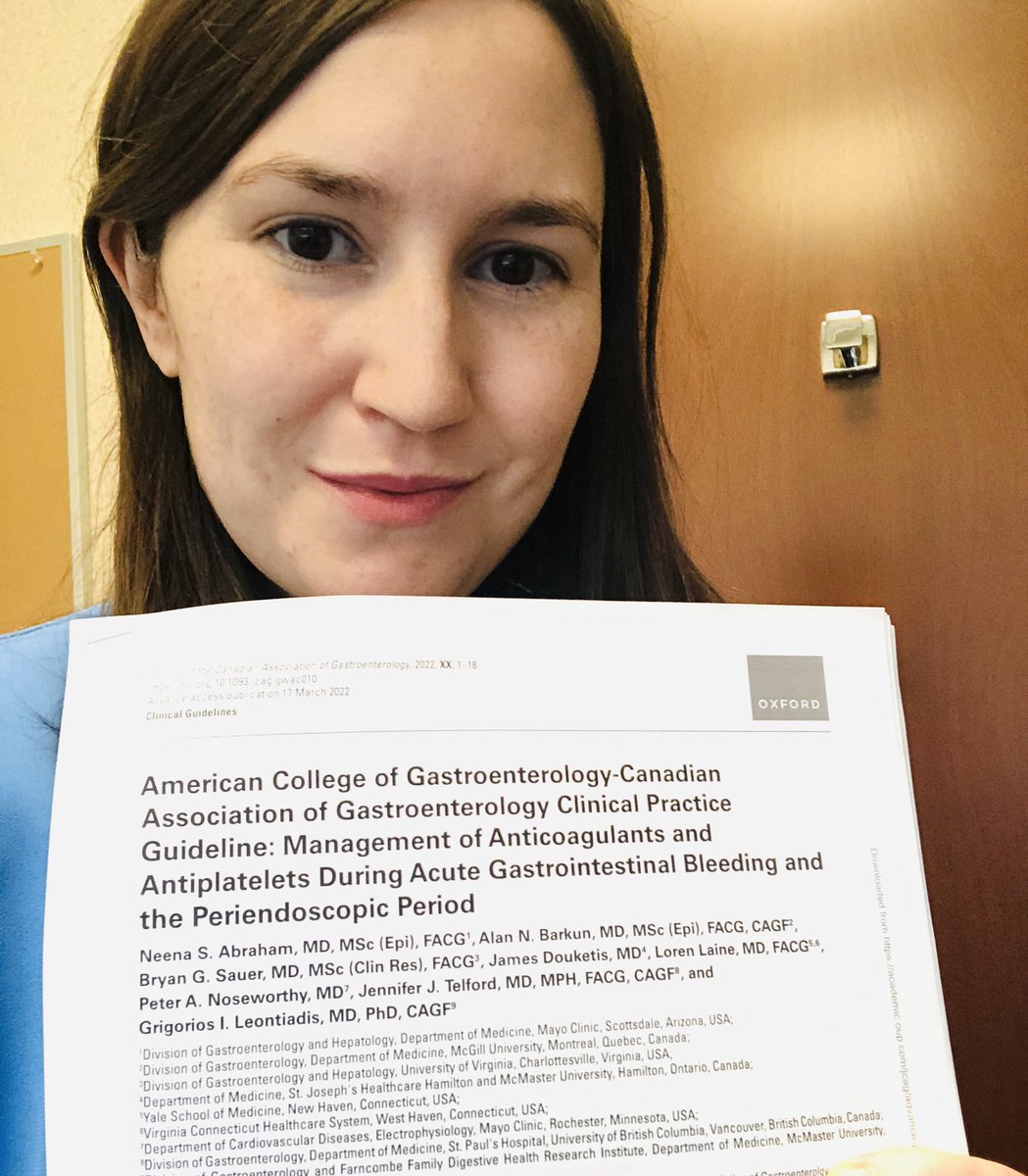 Hot off the press 📰

New guidelines on anticoagulant management in GI bleeding and the periendoscopic period! 

bit.ly/ACG-CAG-Abraha…

#WeekendReading #ACGAntithrombotics #EndoscopyGuidelines