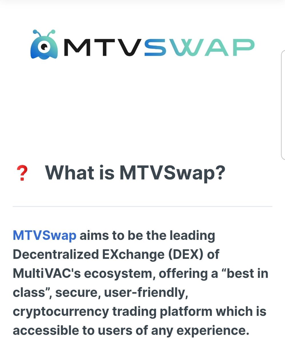 Counting down to the launch of <a href="/MtvSwap/">MTVSwap</a> ⏳

In 2 days true #DeFi will come to the #MultiVAC blockchain!

Fast, secure and ultra cheap transactions! 

$SWAPPY $MTV