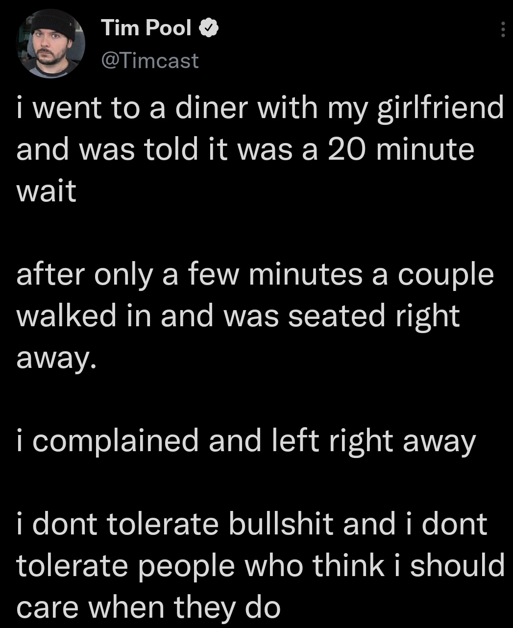 💀DeathMetalViking💀 on Twitter "Tim Pool being unable to wait 20