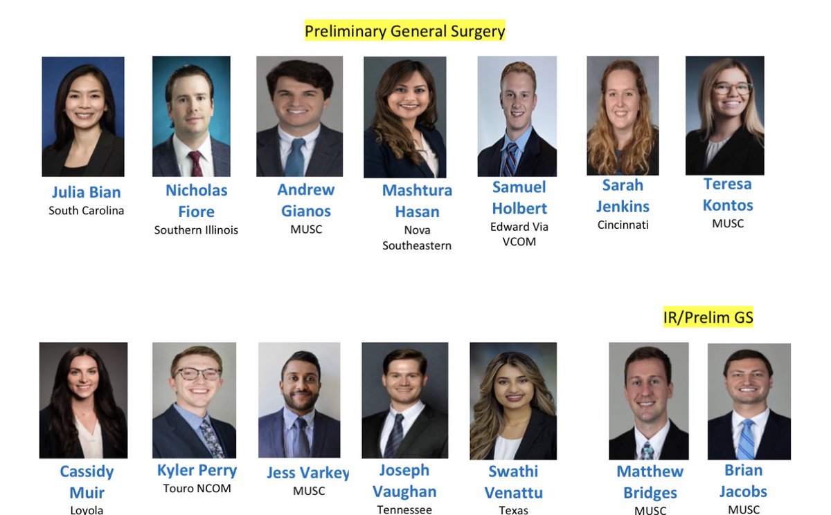 MUSC General Surgery Residency tweet media