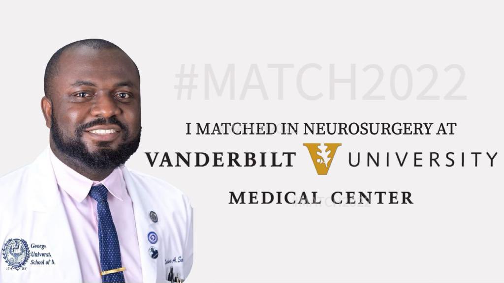 i_amNanaKojo's tweet photo. Happy to announce that I will be spending the next 7 years at @VUMC_Neurosurg building all the necessary competencies to be a compassionate and competent neurosurgeon. 

It took a whole village to make this happen! Excited for what lies ahead! 

#MatchDay2022  #Neurosurgery https://t.co/tZIBxCbVmi