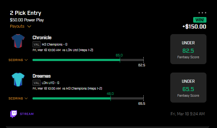 knowing what a demon Chronicle is I couldn't put more than half unit on him but nice to see #VALORANT cashing nice and early
attached is my breakdown/write-up on the M3C vs LDNU match
got two huge playoff series w/ multiple player props ready to go
#RUNITBACK #OTTN #IIWII https://t.co/tgyVjuQ72x