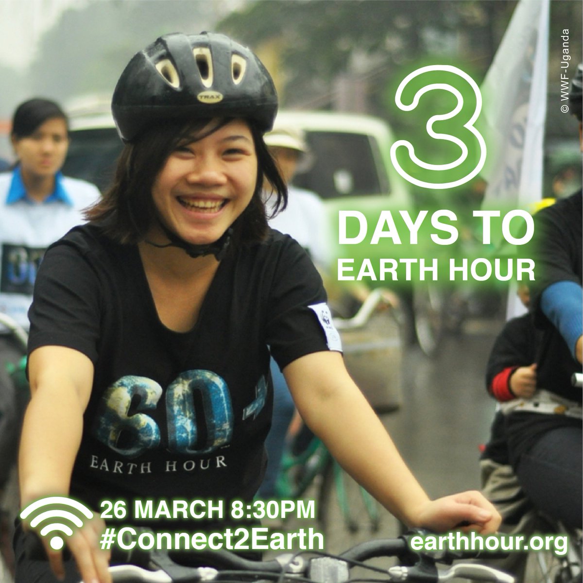 Humans are the cause of climate change, but we are also the solution. Together, we can take action to #ShapeOurFuture 💪

3 days to go — let’s switch off for people and our one shared home. #EarthHour is on 26 March, 8:30pm 🕣 your local time. #Connect2Earth