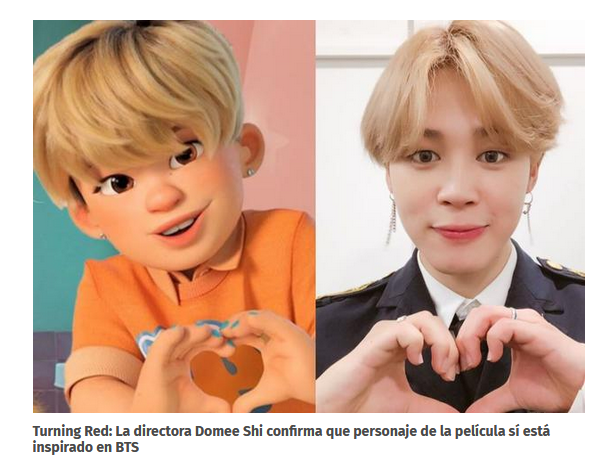 chubbymolala's tweet photo. Everybody stop moving 😂The director of Turning Red Domee Shi was asked in an interview if that member of that boyband was inspired by BTS and she said : " We definitely had a shoutout to kpop boyband to BTS with Tae Young in the movie ". The article : https://t.co/ACx68tJy84 https://t.co/epKL93zGNC