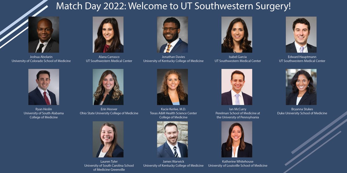 UTSW Surgery (@utsw_surgery) on Twitter photo Please join us in welcoming the Department of Surgery's categorical intern class of 2022–2023!
#Match2022 #UTSWMatch #utswsurgery #surgery
<a href="/UTSWNews/">UTSW Media Relations</a> <a href="/UTSWSurgeryLife/">UTSW Surgery Residents</a> Please join us in welcoming the Department of Surgery's categorical intern class of 2022–2023!
#Match2022 #UTSWMatch #utswsurgery #surgery
<a href="/UTSWNews/">UTSW Media Relations</a> <a href="/UTSWSurgeryLife/">UTSW Surgery Residents</a>