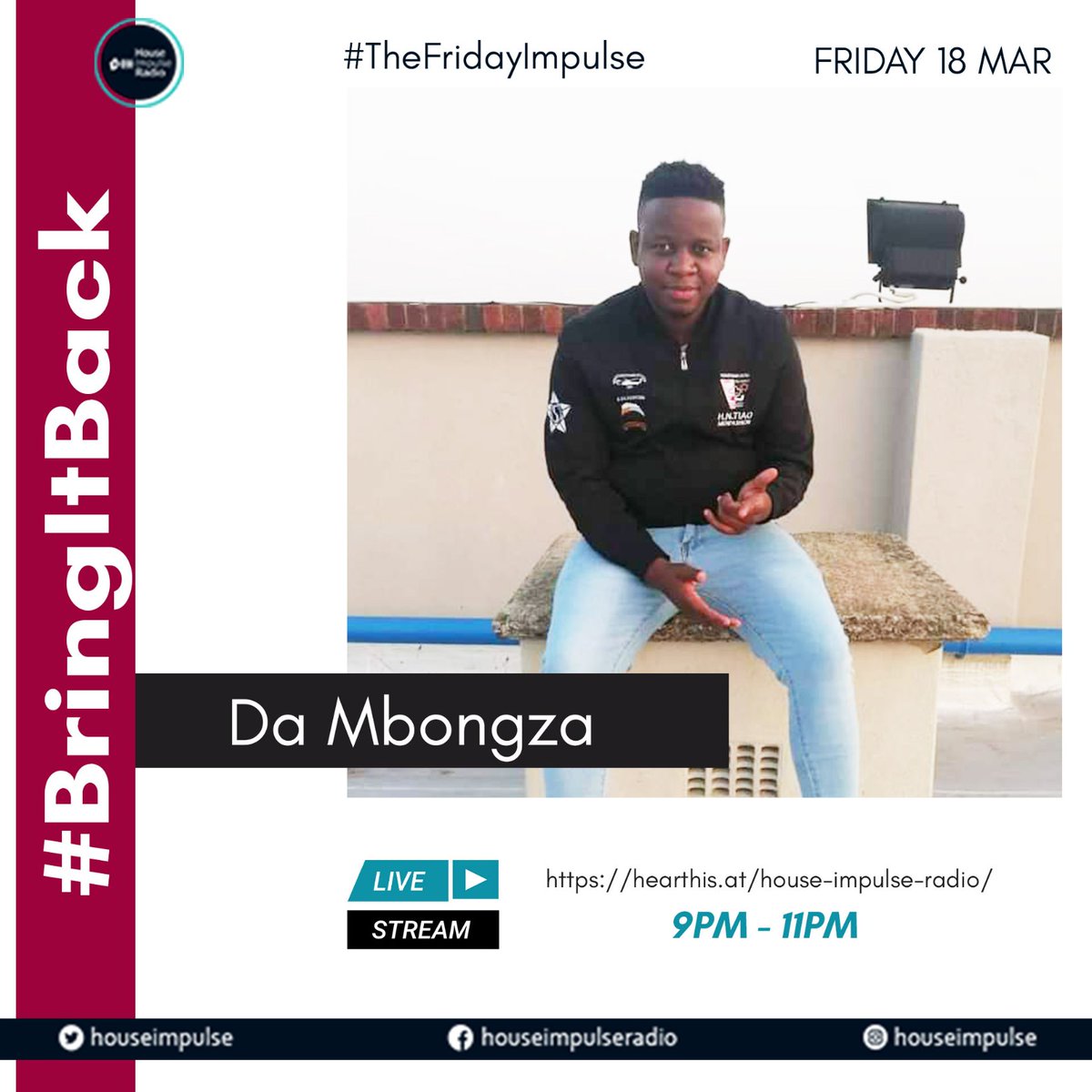 DaMbongza's tweet photo. We go again just a few mins left 🔥🔥🔥🔥 some serious tunes will be dished out catch myself n @6thSphere in the mix on the #TheFridayImpulse 
Letsssss Roccccck ...... https://t.co/pOwnkLboTi