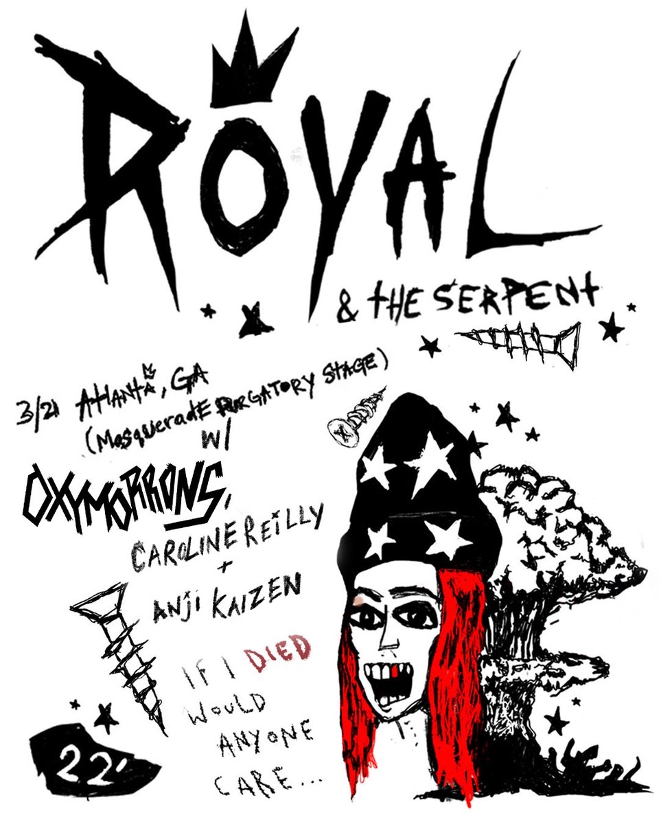 📢 <a href="/royalandtheserp/">Royal & the Serpent 🧀</a> play in Purgatory in just three days!

⚡️ <a href="/OXYMORRONS/">Oxymorrons</a>, <a href="/carolinermusic/">Caroline Reilly</a>, and <a href="/anjikaizen/">Anji Kaizen 🦋</a> are kicking off the night!

🎟️ Get tickets at MASQ.com
