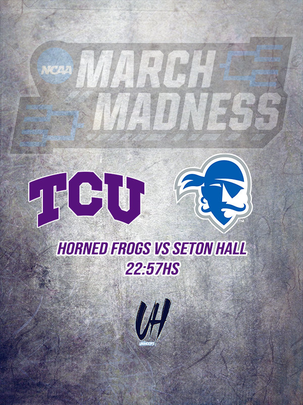 #MarchMadness  

⏰22:57 <a href="/FFarabello/">Francisco Farabello</a> 
🏀 <a href="/TCUBasketball/">TCU Men's Basketball</a> 🆚 Seton Hall
💻 bit.ly/3wiB0e1