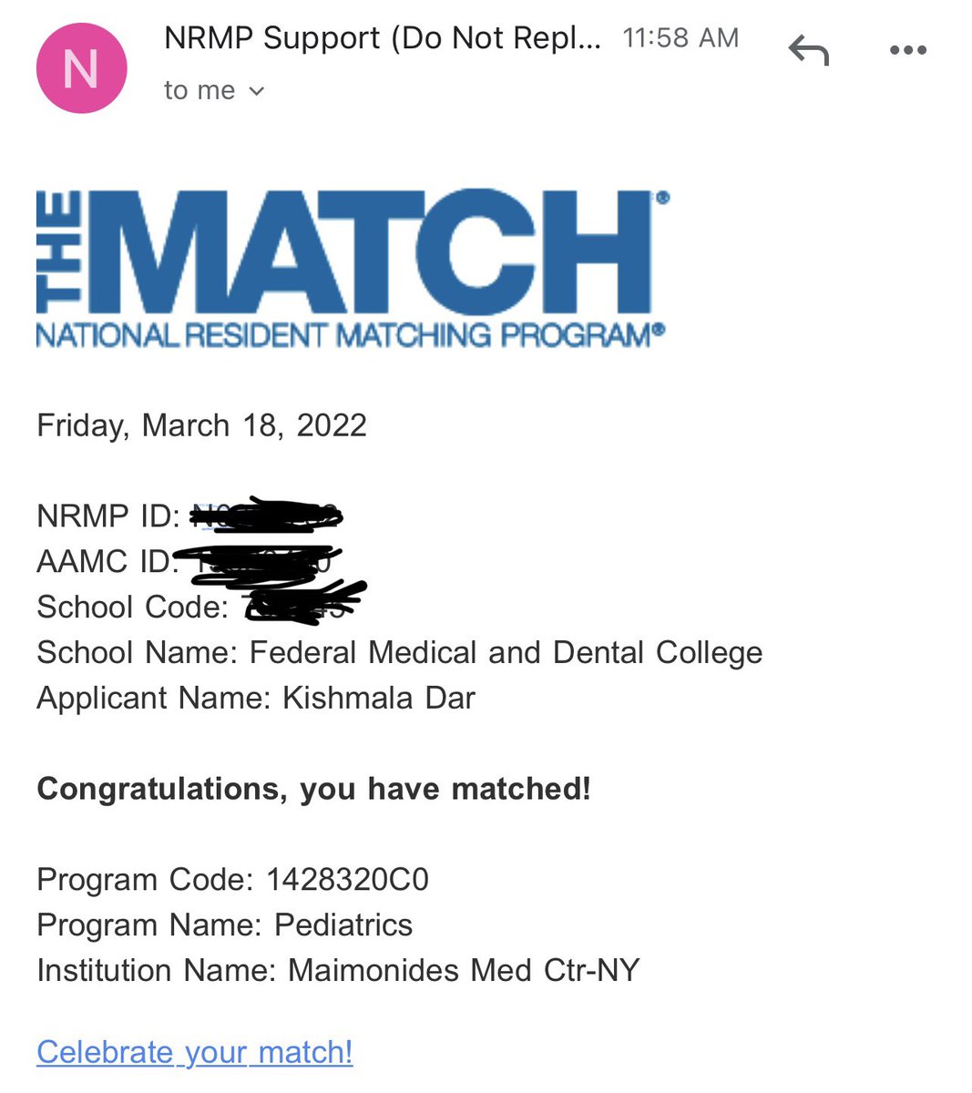 Meet my new home for the next 3 years 😍🎉 @MaimonidesMC here I come. #MedTwitter #PedsMatch22