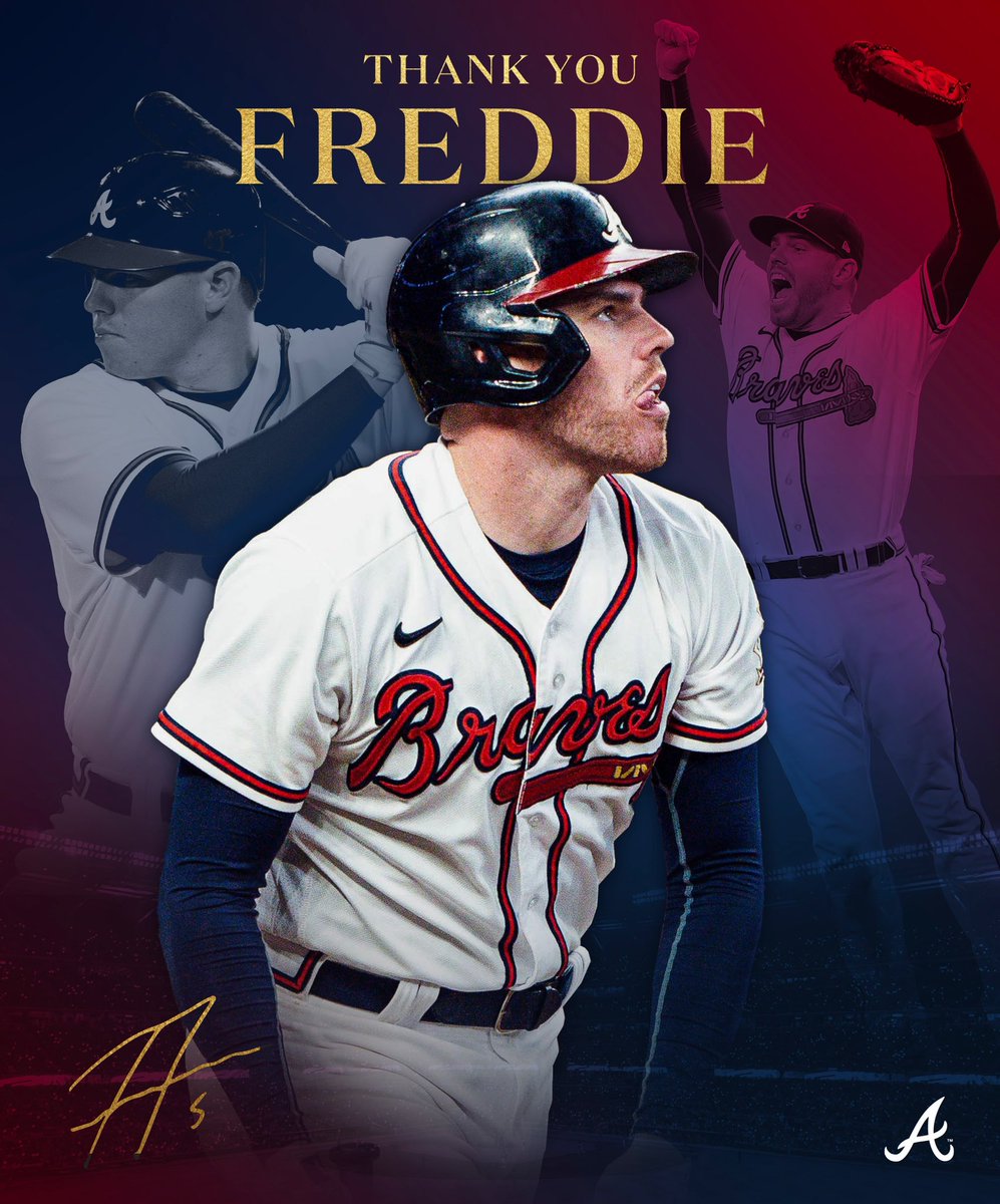 For all of the memories. For everything you have given to Braves Country. Thank you, @FreddieFreeman5.