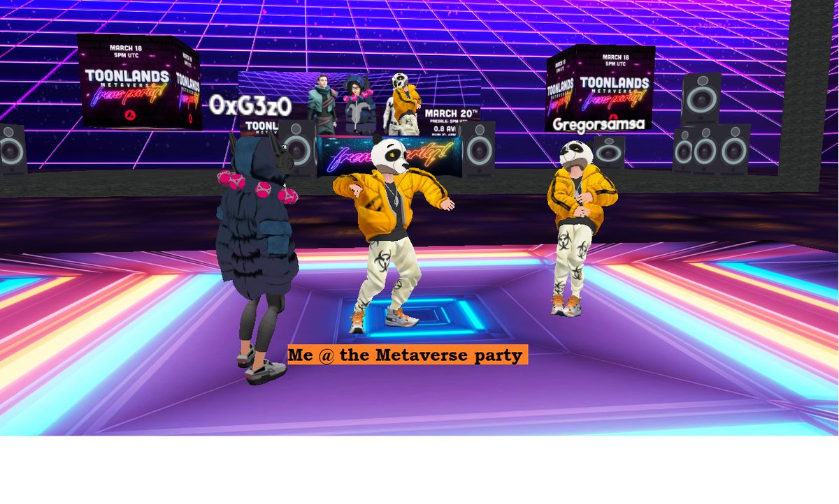 cryptolgag's tweet photo. @playumm @OphielNFT 

Now everyone report to the dance floor 🕺🏼
To the dance floor, to the dance floor
Now everyone report to the dance floor
Alright, stop 🤚🏼
Metaverse time @playumm https://t.co/SOTNYabrYz