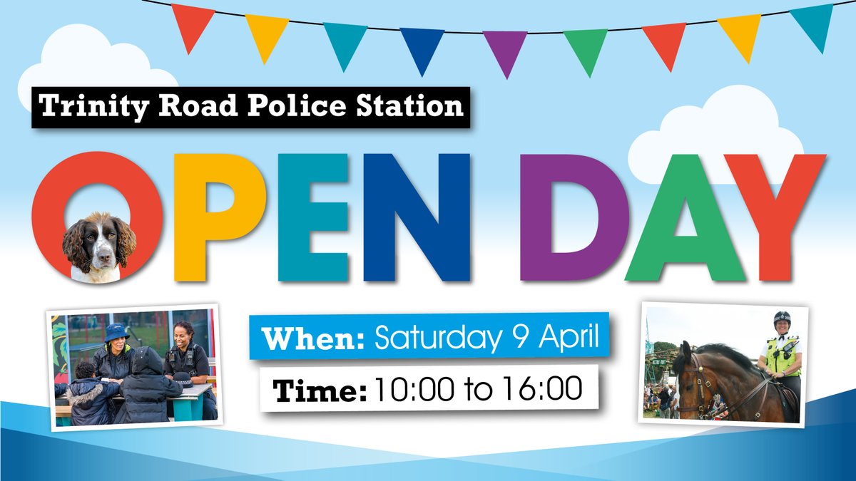 ASPBristol's tweet photo. OPEN DAY AT TRINITY ROAD POLICE STATION!
Trinity Road Police Station will be opening the gates of the rear yard on the 9th April at 10:00am till 16:00pm.
Come along and find out more about your local Police Station
#OpenDay #TrinityRoad #NeighbourhoodPolicing https://t.co/FlCGQJ6Fmd