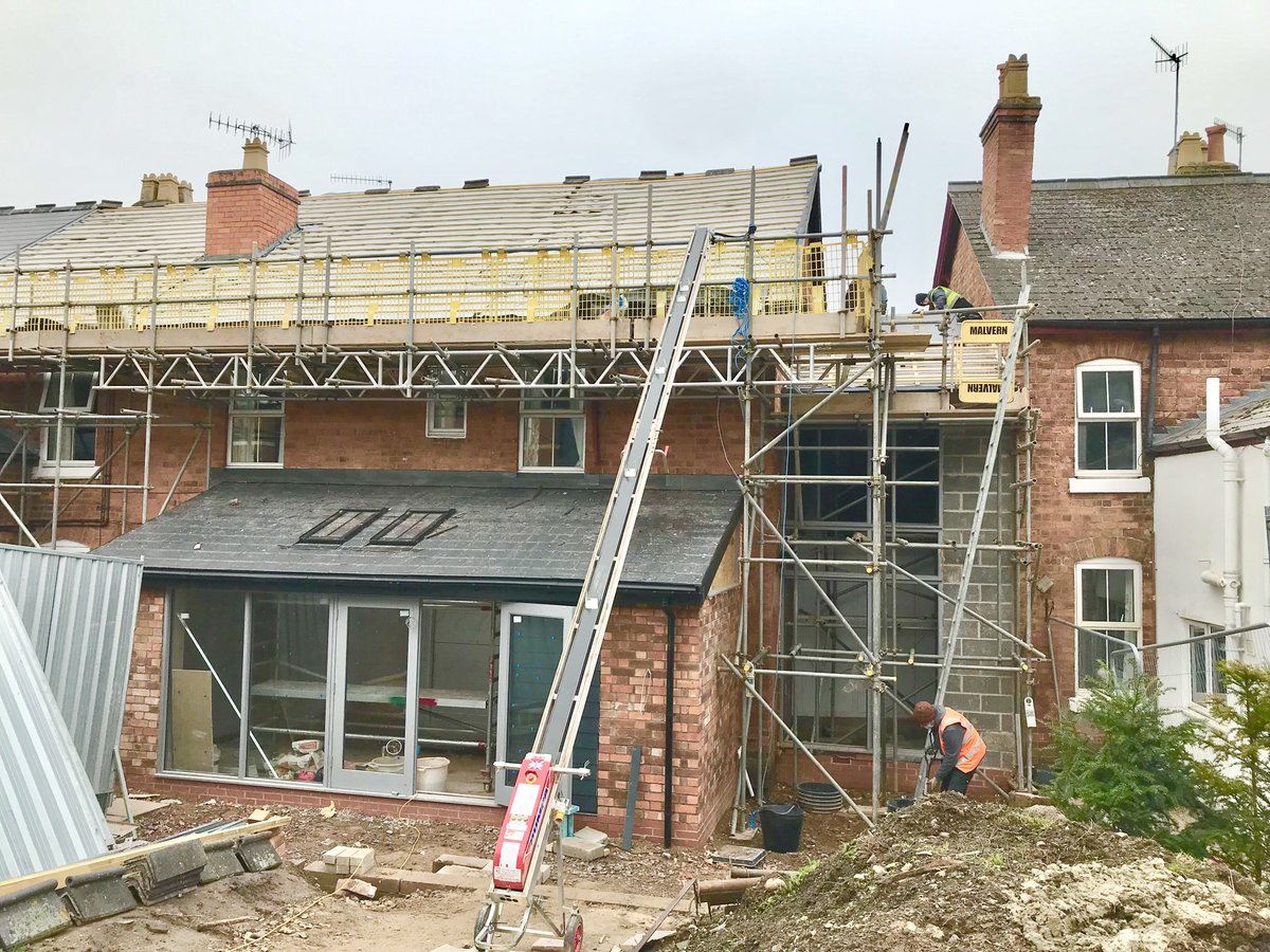 Extensions and new roof completing at Page Annex ,providing a  home from home , caring environment for Bromsgrove School Preparatory boarders